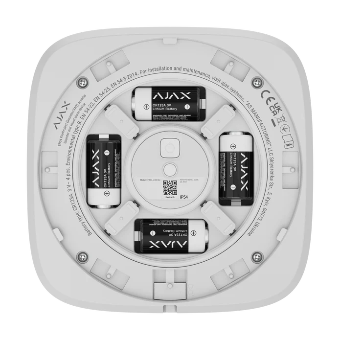 Ajax EN54 FireProtect Sounder White/Black/Red (118602/118603/118604) Global Security