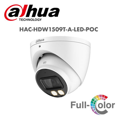 Dahua 5MP Full-Color HDCVI PoC Eyeball Camera HAC-HDW1509T-A-LED-POC | HD Camera | dahua, HD Camera, HD camera 5MP, POC CAMERA | Global Security Alarms