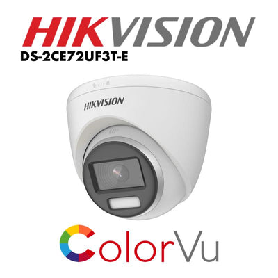 Hikvision 4K ColorVu PoC Fixed Turret Camera White/Black DS-2CE72UF3T-E | HD Camera | 4K, 8 Megapixel / 4K, HD Camera, HD camera 8MP, Hikvision, Hikvision HD Camera, Hikvision HD Camera 4k, POC CAMERA | Global Security Alarms