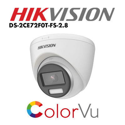 Hikvision 3K ColorVu Audio Fixed Turret Camera White/Black DS-2CE72KF0T-FS | HD Camera | HD Camera, HD camera 5MP, Hikvision, Hikvision HD Camera, Hikvision HD Camera 5MP | Global Security Alarms