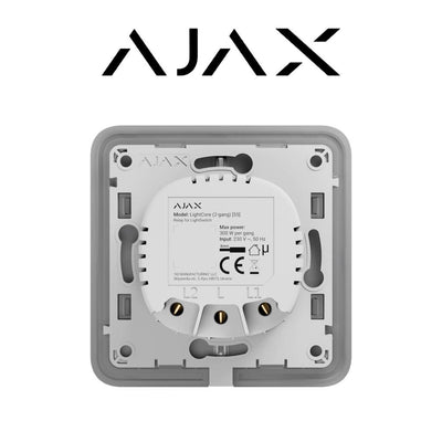 Ajax (63115) Light Core 2 Gang | Wireless Alarm | Ajax, Intruder alarm, Wireless Alarm, Wireless Alarm Relays | Global Security Alarms