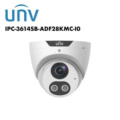 Uniview 4MP HD Intelligent Light and Audible Warning Fixed Eyeball Network Camera White/Black UV-IPC3614SB-ADF28KMC-I0 | IP Camera | IP Camera, IP camera 4MP, UNV | Global Security Alarms