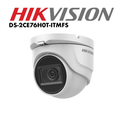 Hikvision 5 MP Audio Fixed Turret Camera DS-2CE76H0T-ITMFS | HD Camera | HD Camera, HD camera 5MP, Hikvision | Global Security Alarms