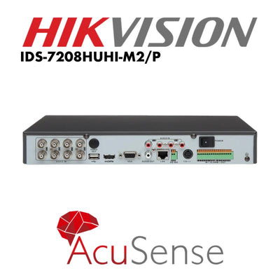 Hikvision 8-Channel 5MP 1U H.265 AcuSense POC DVR iDS-7208HUHI-M2/P