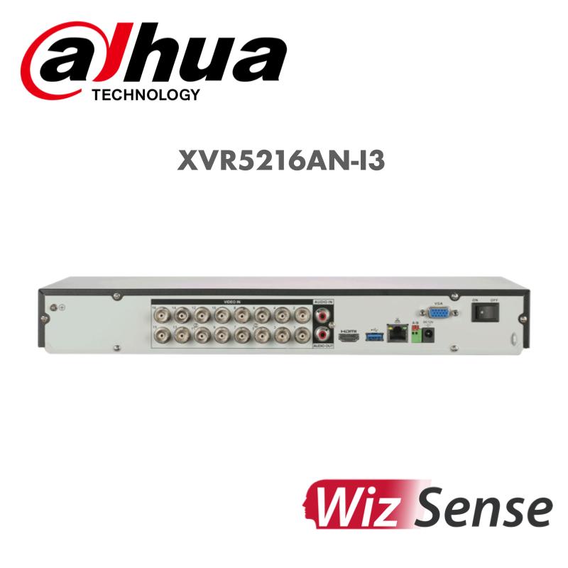 Dahua 16 Channel Penta-brid 5MP Value/1080P 1U 2HDDs WizSense Digital Video Recorder XVR5216AN-I3 Global Security