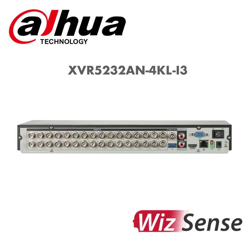 Dahua 32 Channel Penta-brid 4K Value/5MP 1U 2HDDs WizSense Digital Video Recorder XVR5232AN-4KL-I3 Global Security