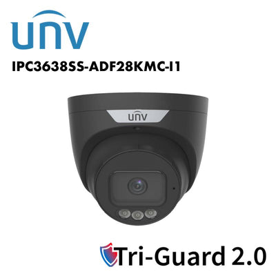Uniview 8MP Prime 2 TriGuard 2.0 Turret White/ Black UV-IPC3638SS-ADF28KMC-I1 Global Security