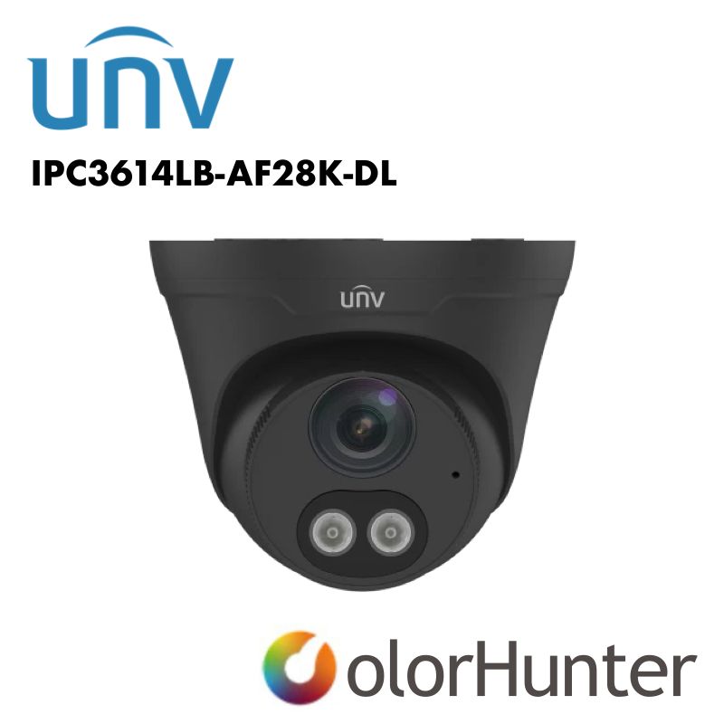 Uniview 4MP Easy ColorHunter Turret White/Black UV-IPC3614LB-AF28K-DL Global Security