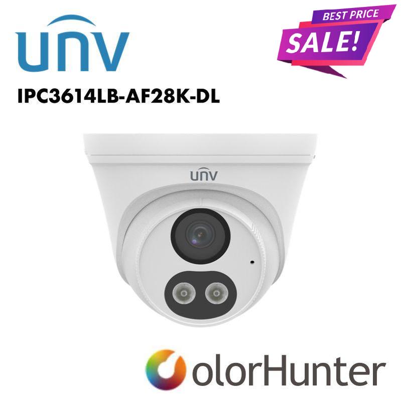 Uniview 4MP Easy ColorHunter Turret White/Black UV-IPC3614LB-AF28K-DL | IP Camera | best-seller, Deals, IP Camera, IP camera 4MP, UNV | Global Security
