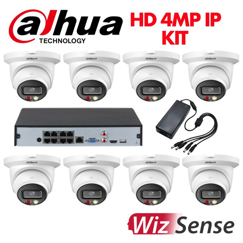 Dahua 4 Megapixel 8 Fullcolor IP Camera 8 Channel NVR KIT-DAHUA-IP-4MP-FULLCOLOR-8CAM | IP Camera | cctv kits, dahua, Ip camera kits | Global Security