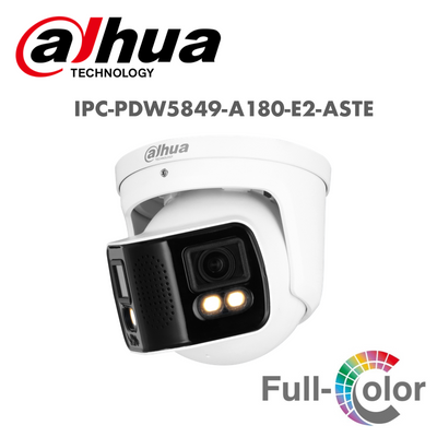 Dahua 2×4MP Full-color Duo Splicing WizMind Network Camera IPC-PDW5849-A180-E2-ASTE | IP Camera | dahua, IP Camera, IP camera 8MP | Global Security Alarms