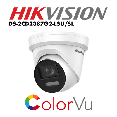 Hikvision 8MP ColorVu Strobe Light and Audible Warning Fixed Turret Network Camera DS-2CD2387G2-LSU/SL | IP Camera | Hikvision, Hikvision IP Camera, Hikvision IP Camera 8MP, IP Camera, IP camera 8MP | Global Security Alarms