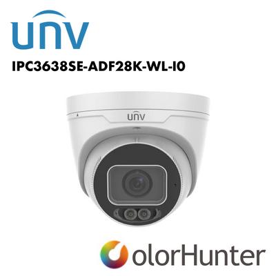 Uniview 8MP Prime 3 Turret White/Black IPC3638SE-ADF28K-WL-I0 | IP Camera | IP Camera, IP camera 8MP, UNV | Global Security Alarms