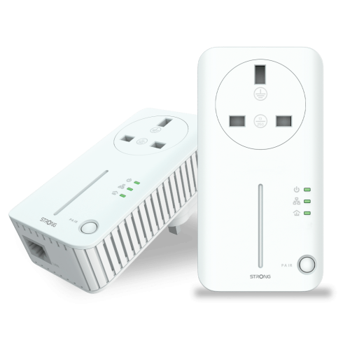 STRONG 600Mbps Passthrough Powerline Kit | DVR | Home Plugs, strong | Global Security