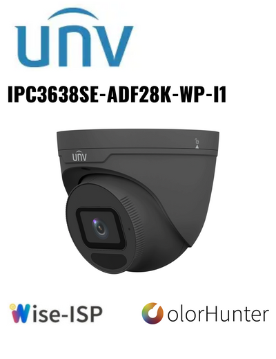 Uniview 8MP ColorHunter Wise-ISP Owlview PLUS Warm Light Turret 2.8mm Built in Mic UV-IPC3638SE-ADF28K-WP-I1 Global Security