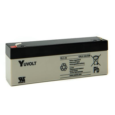 Wired Alarm Battery Yuasa Y2.1-12 Yucel Y Series, 12V 2.1Ah Valve Regulated Lead Acid Battery, 20-Hr Rate Capacity, General Purpose | Wired Alarm | Intruder alarm, Wired Alarm, Wired Alarm Batteries | Global Security