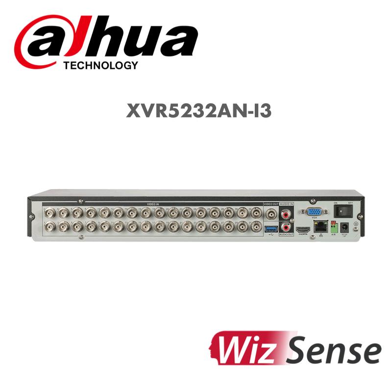 Dahua 32 Channel DVR XVR5232AN-I3 with multiple input ports for enhanced security systems