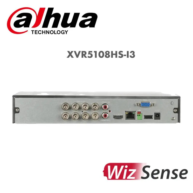 Dahua 8 Channel DVR XVR5108HS-I3 with multiple connection ports for video surveillance systems