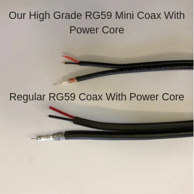 100M Mini RG59 Coax With Power Cores In Black Global Security