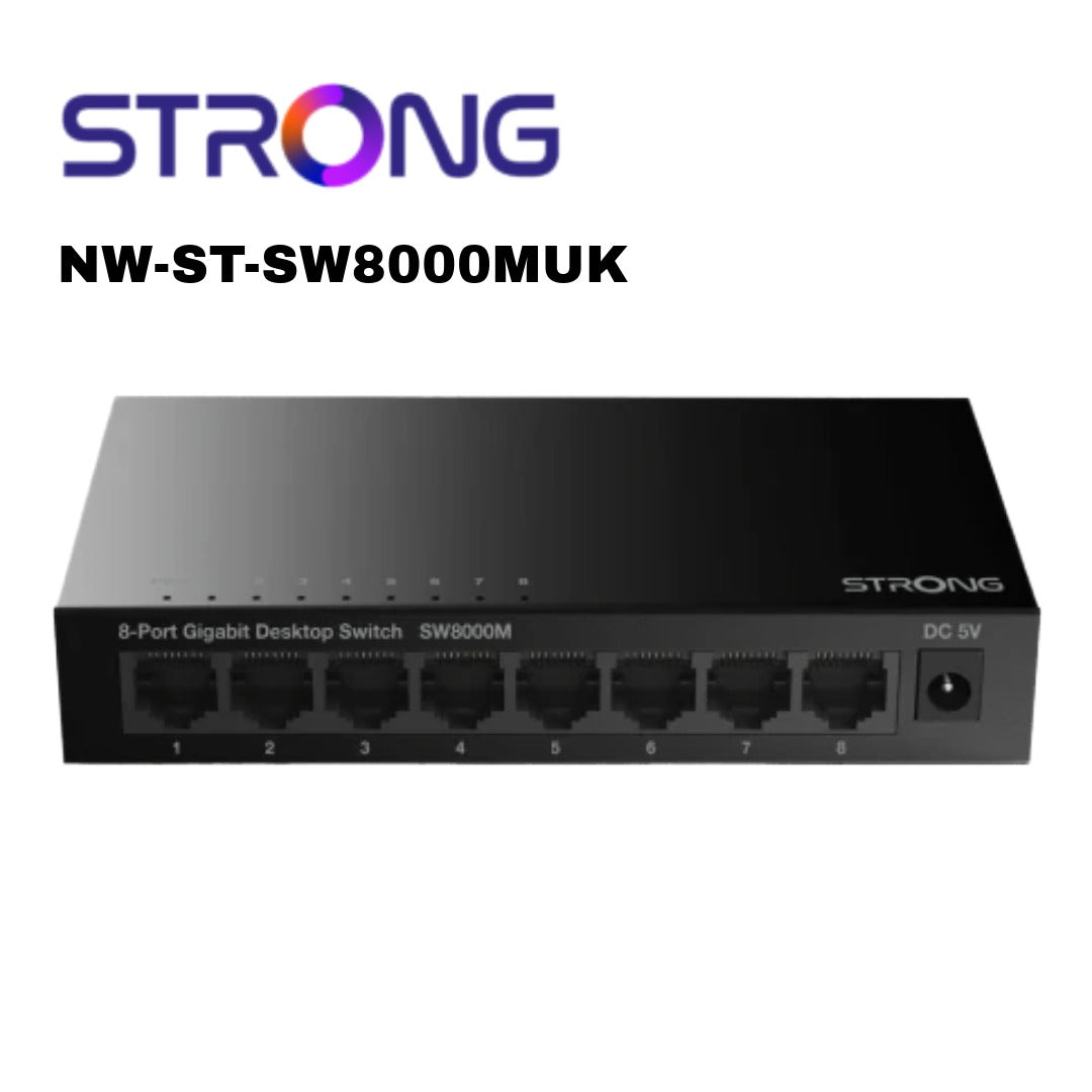 STRONG 8 Port Gigabit Switch (Metal) Global Security