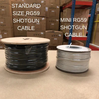 100M Mini RG59 Coax With Power Cores In White Global Security