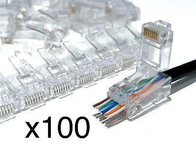 EZ CAT6 RJ45 Crimps Pack Of 100 | IP Camera | accessories, Connectors and Cable clips | Global Security
