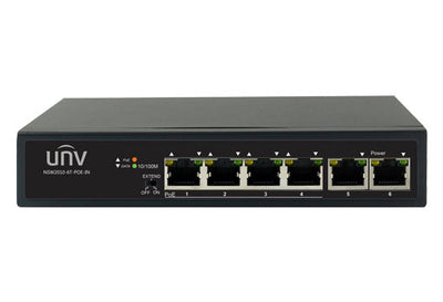 Uniview 4 Port 10/100Mbps PoE Switch 2 Port 10/100Mbps Uplink RJ45 65W NSW2010-6T-POE-IN | Networking switches, UNV | Global Security