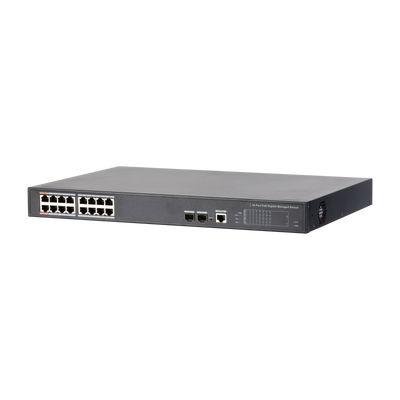 Dahua 16-Port PoE Gigabit Managed Switch PFS4218-16GT-240 | dahua, Networking switches | Global Security Alarms