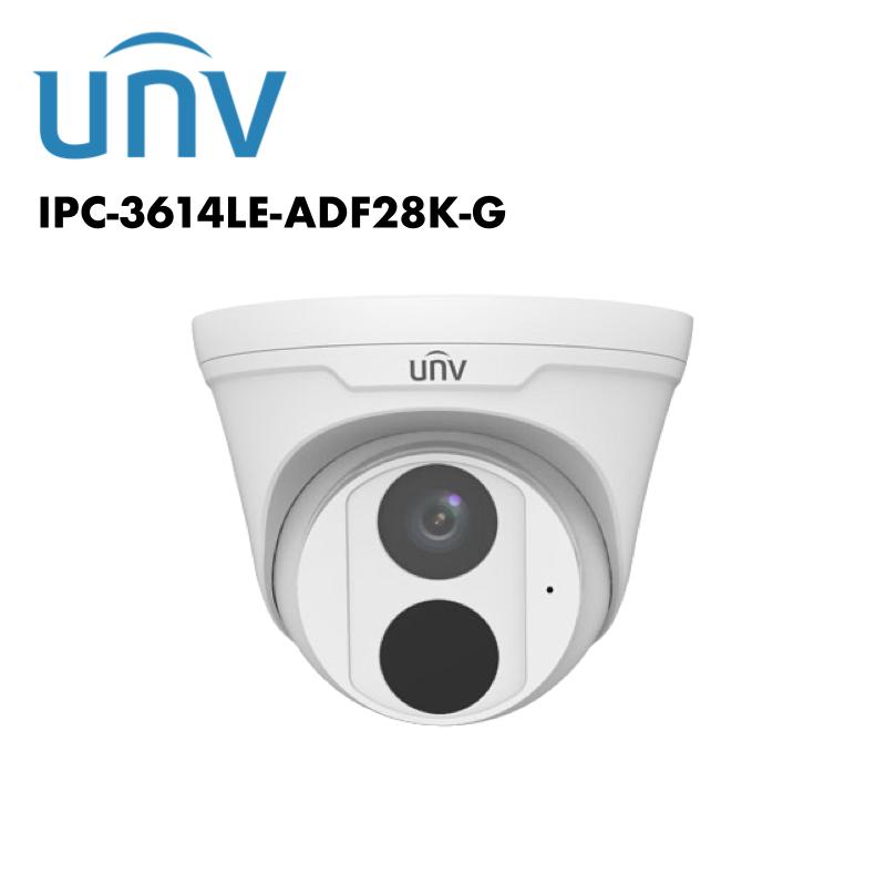 Uniview 4MP EasyStar Turret White/Black UV-IPC3614LE-ADF28K-G | IP Camera | IP Camera, IP camera 4MP, UNV | Global Security