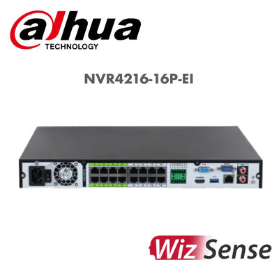 Dahua 16 Channel 1U 16PoE 2HDDs 16MP WizSense Network Video Recorder NVR4216-16P-EI