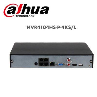 Dahua 4 Channel Compact 1U 1HDD 4PoE Network Video Recorder NVR4104HS-P-4KS/L