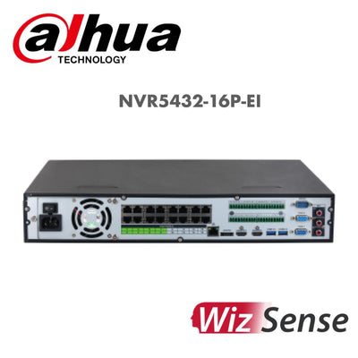 Dahua 32 channel NVR -1.5U 16PoE 4HDDs WizSense Network Video Recorder -NVR5432-16P-EI