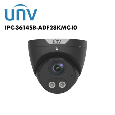 Uniview 4MP HD Intelligent Light and Audible Warning Fixed Eyeball Network Camera White/Black UV-IPC3614SB-ADF28KMC-I0
