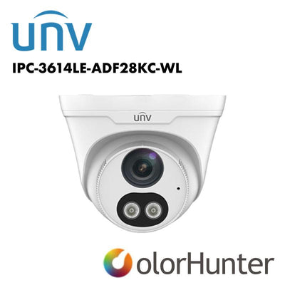 Uniview 4MP EasyColor Turret White/Black UV-IPC3614LE-ADF28KC-WL | IP Camera | IP Camera, IP camera 4MP, UNV | Global Security