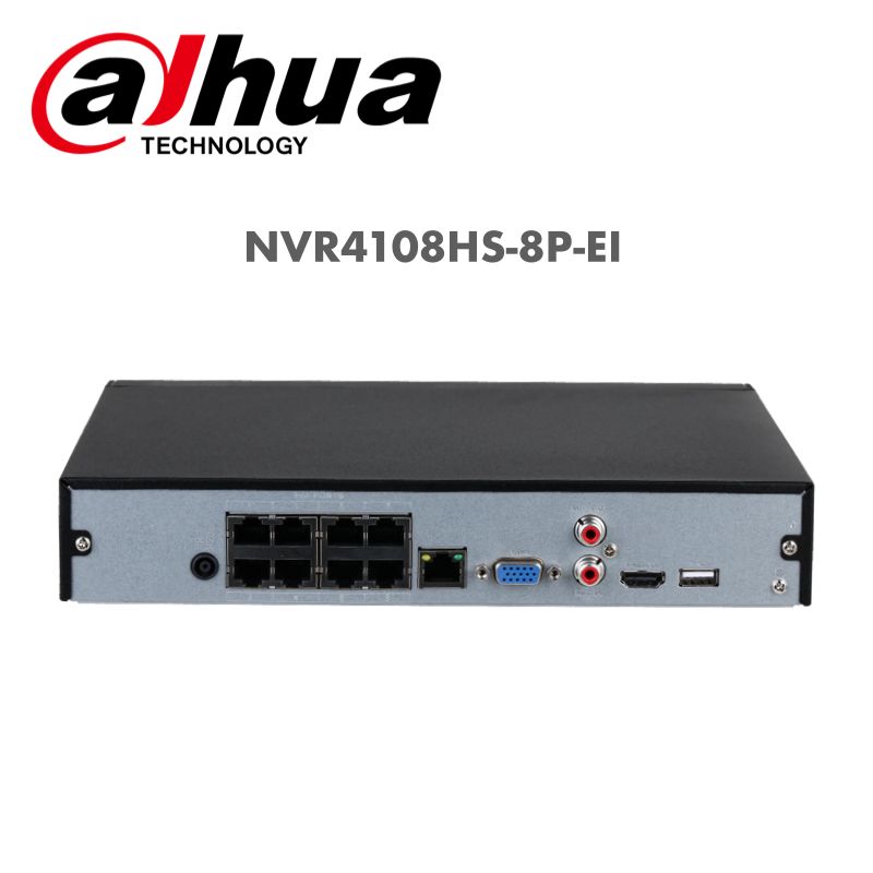 Dahua 8 Channel 16MP Compact 1HDD 1U 8PoE Network Video Recorder  NVR4108HS-8P-EI