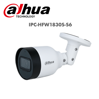 Dahua 8MP Entry IR Fixed-focal Bullet Network Camera IPC-HFW1830S-S6 | IP Camera | Camera, CCTV, dahua, IP Camera, IP camera 8MP | Global Security Alarms