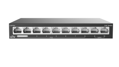 Uniview 8 Port 10/100Mbps PoE Switch 2 Port 10/100Mbps Uplink RJ45 UV-NSW2020-10T-POE-IN Global Security