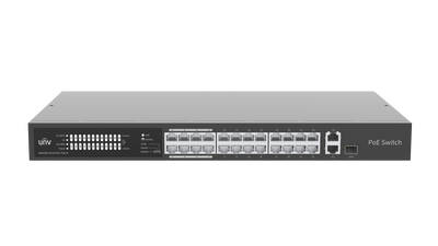 Uniview 24 PoE Port 10/100Mbps Switch RJ45 390W NSW2020-24T1GT1GC-POE-IN Global Security