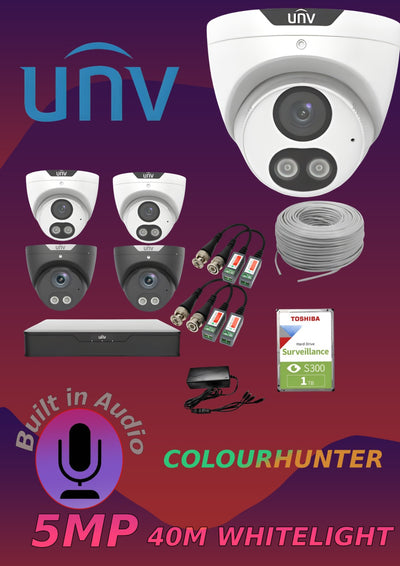 UNV 5 Megapixel ColourHunter CCTV KIT | HD Camera | HD CAMERA KITS, UNV | Global Security