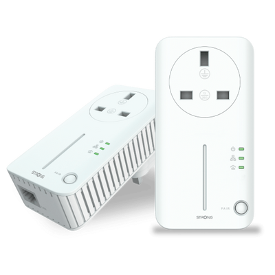 STRONG 600Mbps Passthrough Powerline Kit | DVR | Home Plugs, strong | Global Security