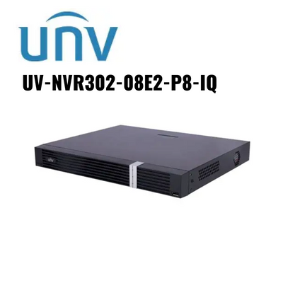 Uniview 8 Channel 8 PoE 2-SATA HDD Network Video Recorder UV-NVR302-08E2-P8-IQ Global Security