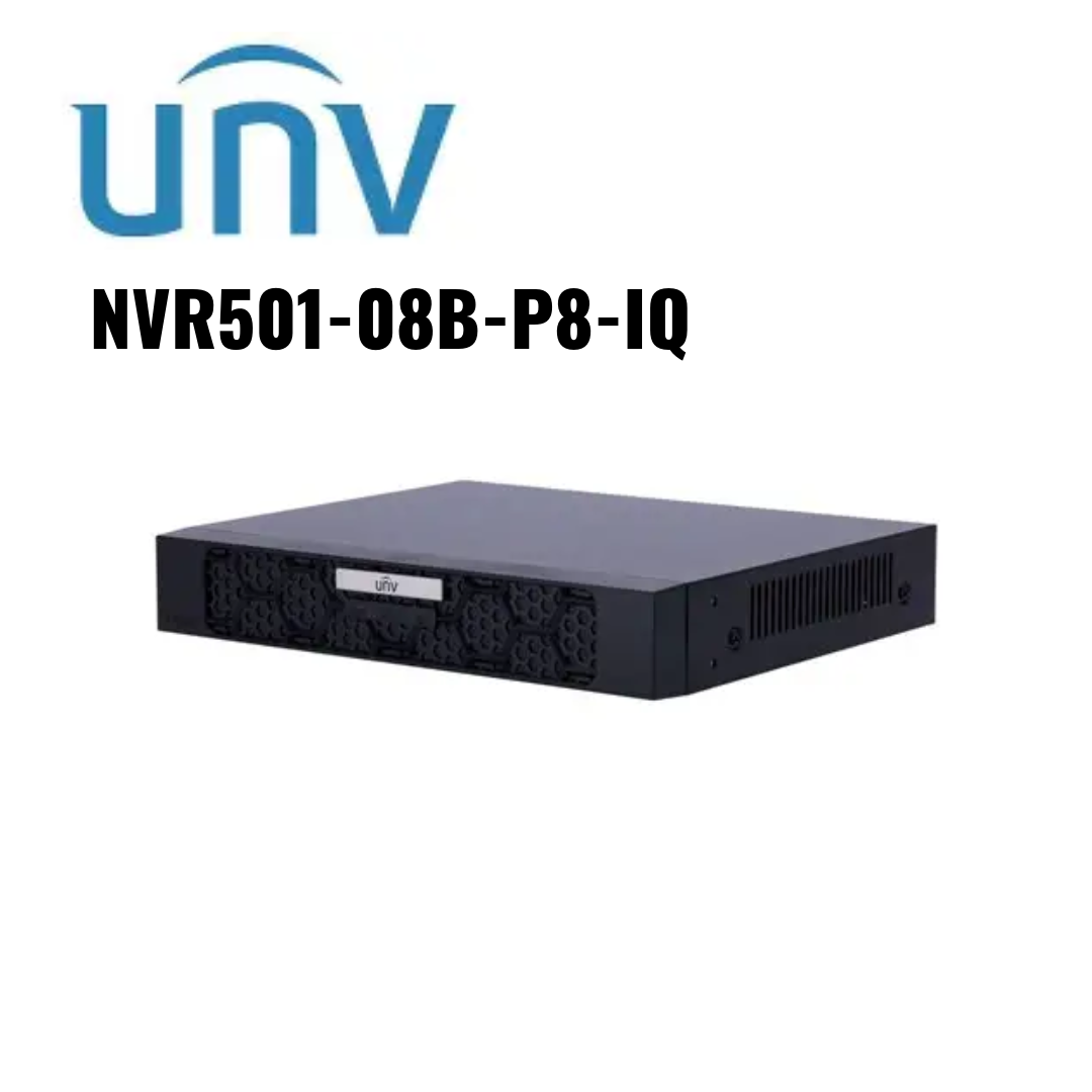 Uniview 8 Channel 8 PoE 1-SATA HDD NVR Built-in AI UV-NVR501-08B-P8-IQ Global Security