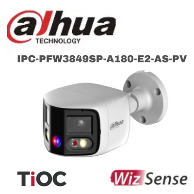 Dahua 2×4MP Tioc Duo Splicing Wizsense Network Camera 2.8mm DHI-IPC-PFW3849SP-A180-E2-AS-PV Global Security