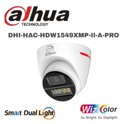 Dahua 5MP WizColor HDCVI Eyeball Camera 2.8mm DHI-HAC-HDW1549XMP-IL-A-PRO Global Security