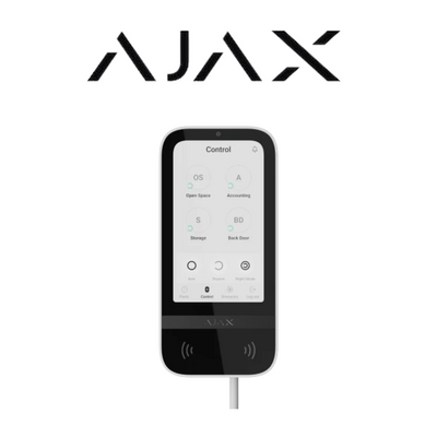 Ajax KeyPad TouchScreen Fibra ASP (81718-White)