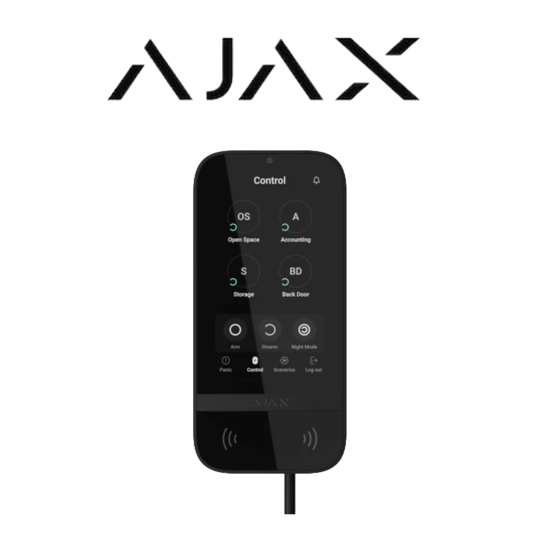 Ajax KeyPad TouchScreen Fibra ASP (81719-Black)