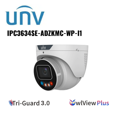 UNIVIEW 4MP VARIFOCAL NETWORK CAMERA TRI-GUARD 3.0, AI, OWLVIEW PLUS, MOTORIZED 2.8 TO 12 MM BLACK,WHITE IPC3634SE-ADZKMC-WP-I1 Global Security