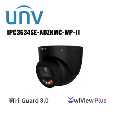 UNIVIEW 4MP VARIFOCAL NETWORK CAMERA TRI-GUARD 3.0, AI, OWLVIEW PLUS, MOTORIZED 2.8 TO 12 MM BLACK,WHITE IPC3634SE-ADZKMC-WP-I1 Global Security