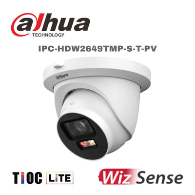 Dahua 6MP TiOC Lite Eyeball WizSense Network Camera 2.8mm (Two-Way Talk) IPC-HDW2649TMP-S-T-PV Global Security