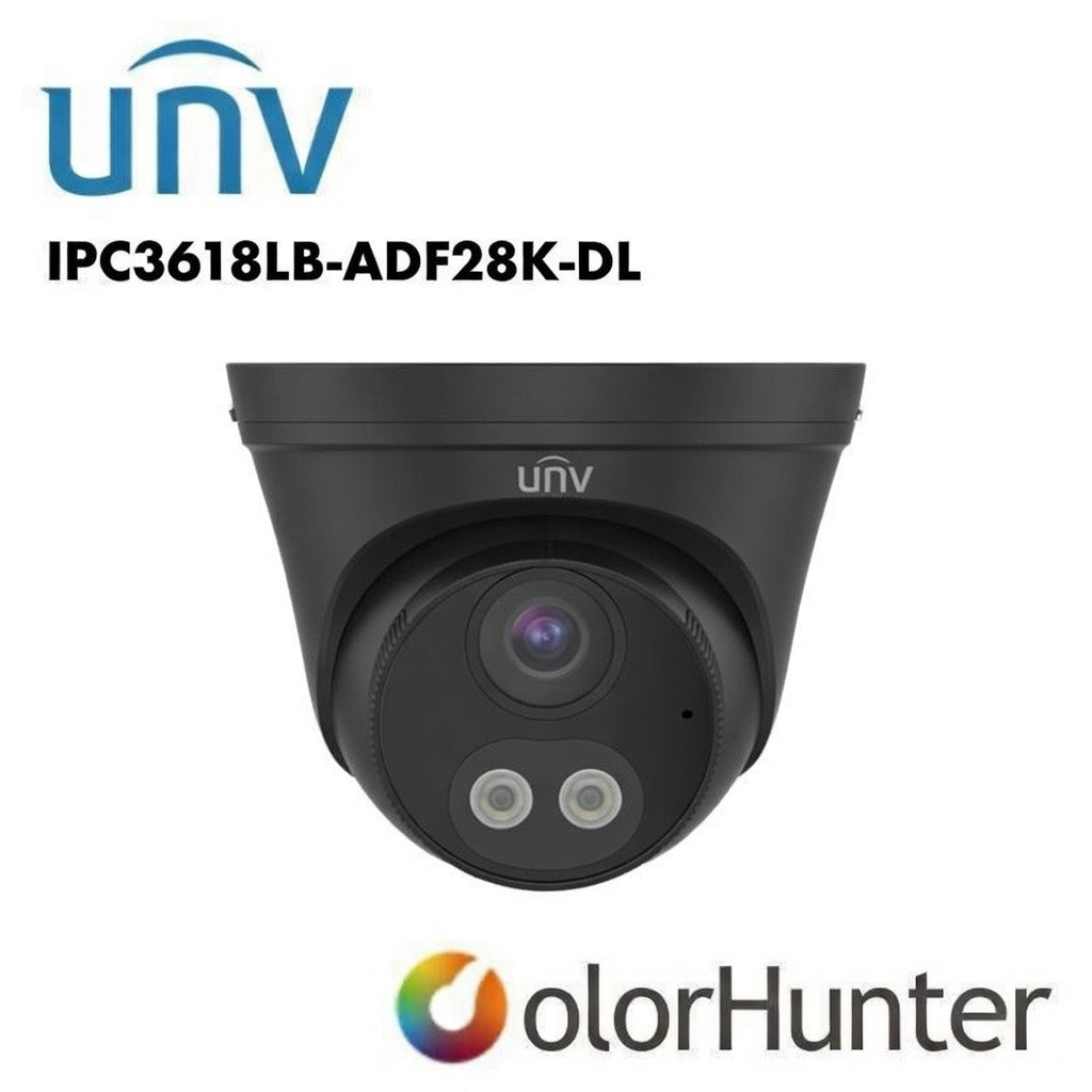 Uniview 8MP Turret Network Dual light Built in Mic 2.8mm Camera White UV-IPC3618LB-ADF28K-DL Global Security